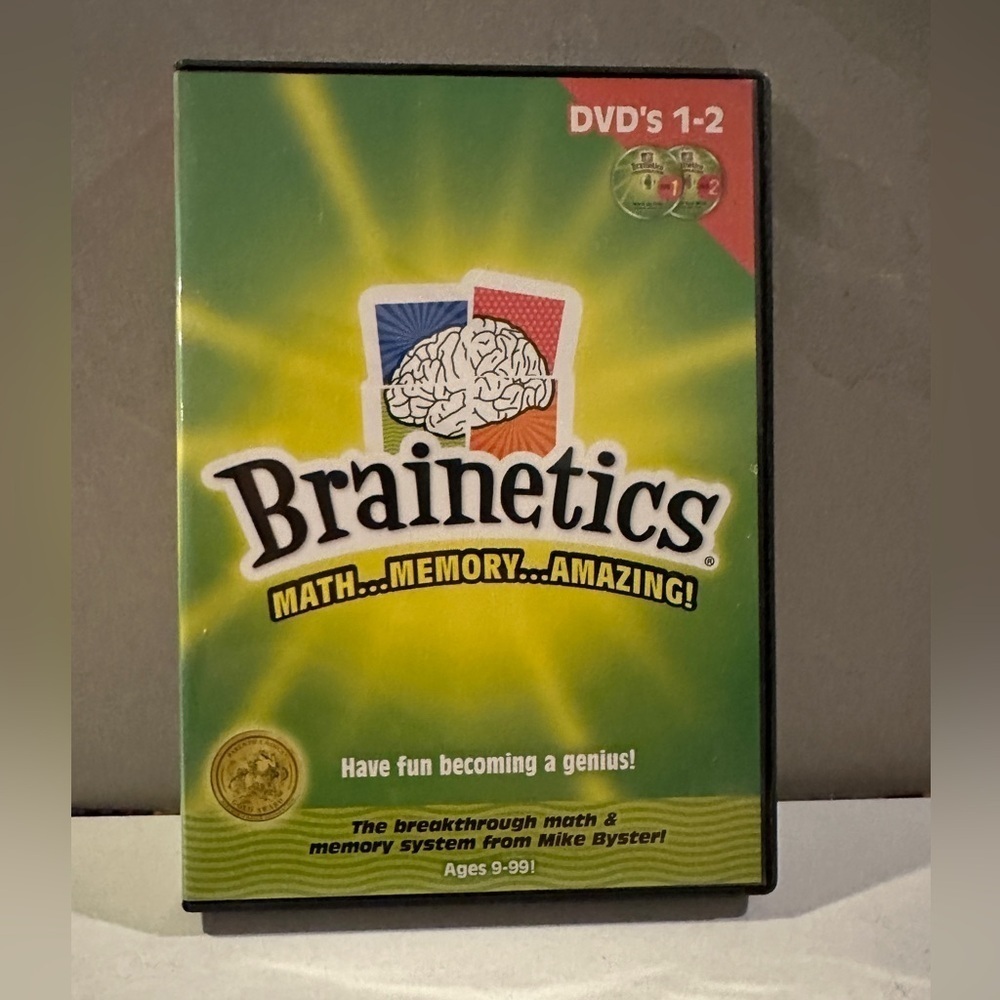 BRAINETICS 2 DVD SET , MATH MEMORY AMAZING , Good Condition